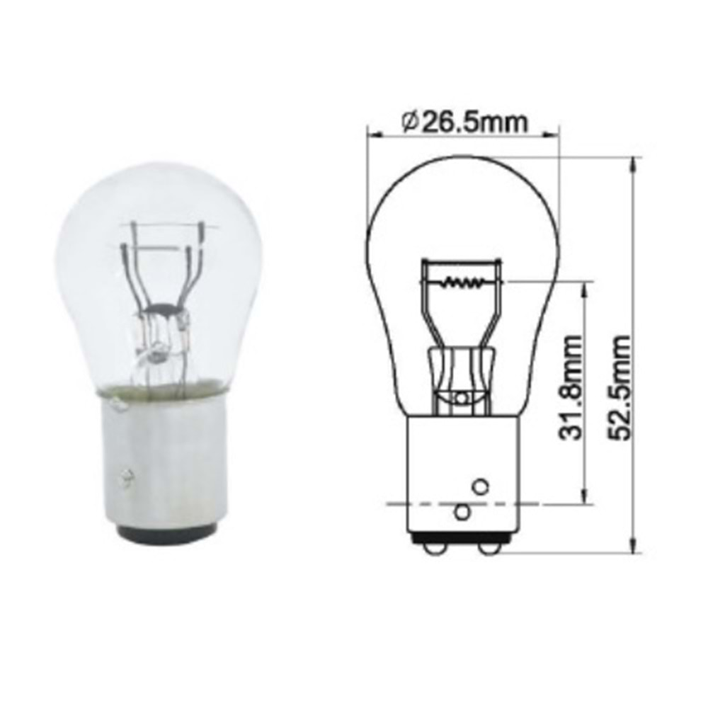 24V 21/5W 1016 STOP AMPULU Y.T