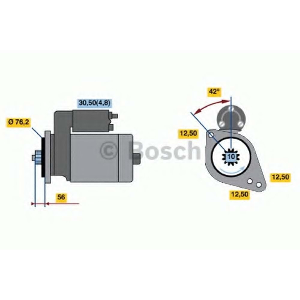 MARŞ MOTORU VW CADDY 1.9 TDI T5 1.9TD