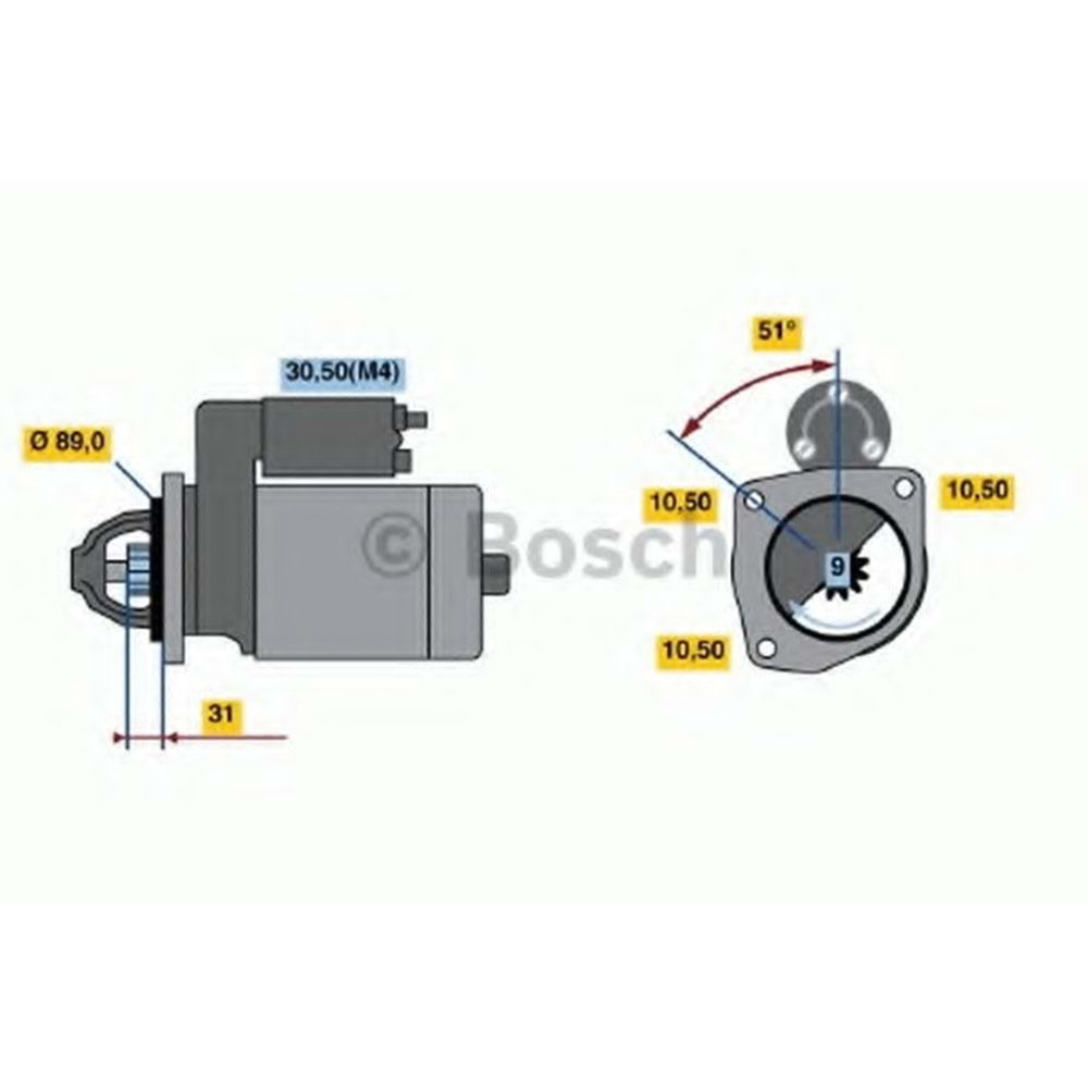 MARŞ MOTORU 24V FORD CARGO 0001231005