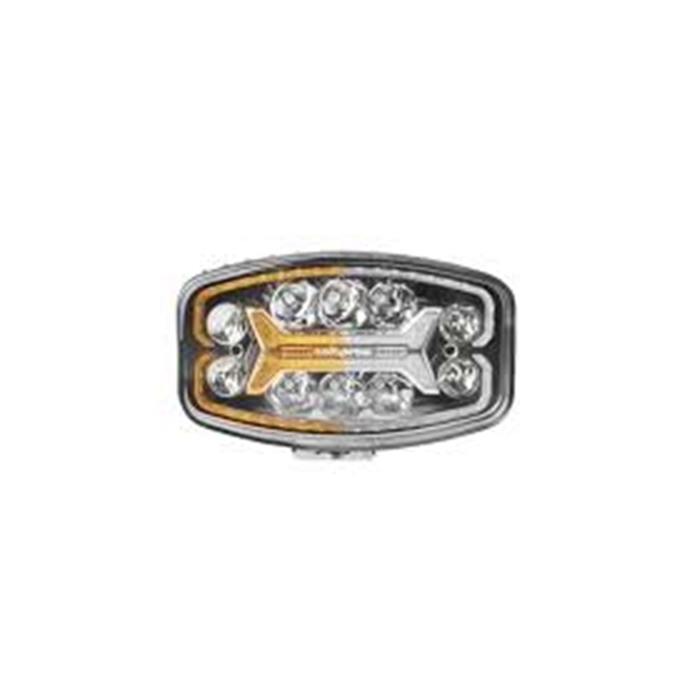 LED OVAL SİS FARI ÇİFT RENK
