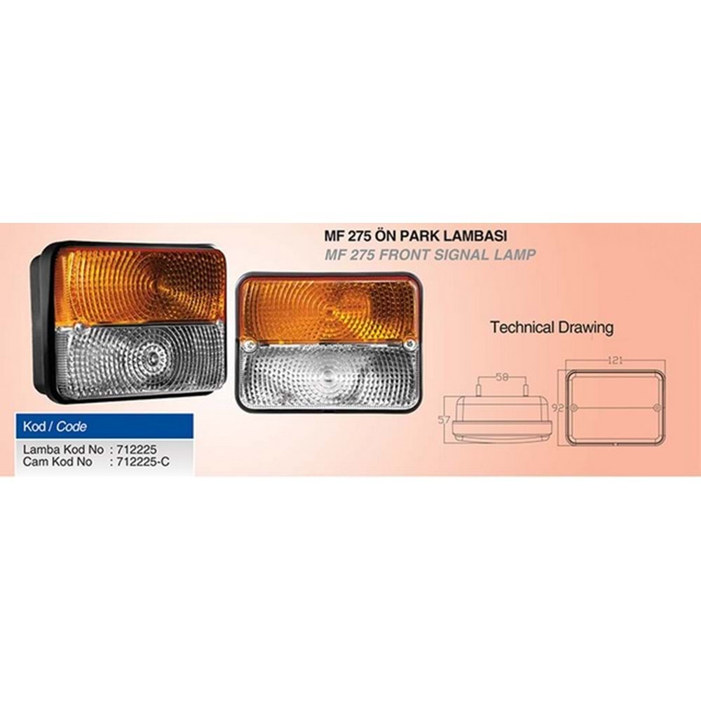 MF 275 ÖN PARK CAMI