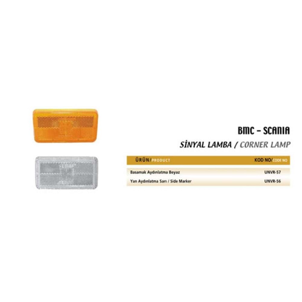 BMC-SCANIA YAN AYDINL.POZİSYON ve BASAMAK -BEYAZ