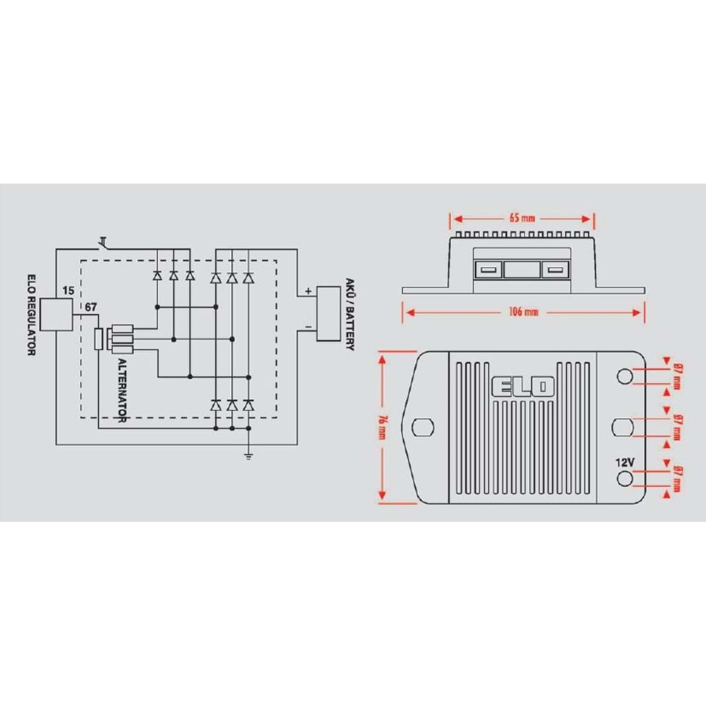 ELO ELEKTRONİK KONJEKTÖR 24V.A TİPİ