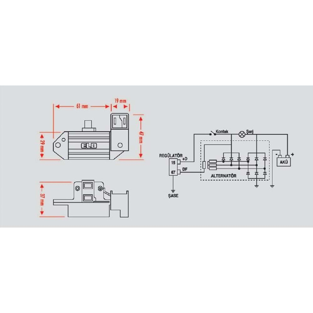 ELO ELEKTRONİK KONJEKTÖR 13.8 V.C TİPİ