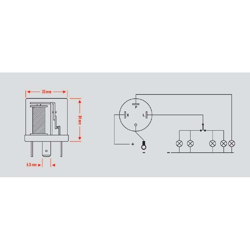 ELO ELEKTRONİK FLAŞÖR 24V.KABLOLU(50NC-OTOBÜSLER-U