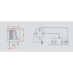 ELO ELEKTRONİK FLAŞÖR 24V.KABLOLU(50NC-OTOBÜSLER-U