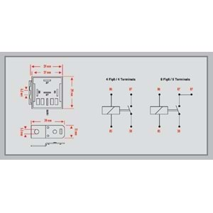 ELO MİNİ RÖLE 30 A.12V.4 FİŞLİ 201003002