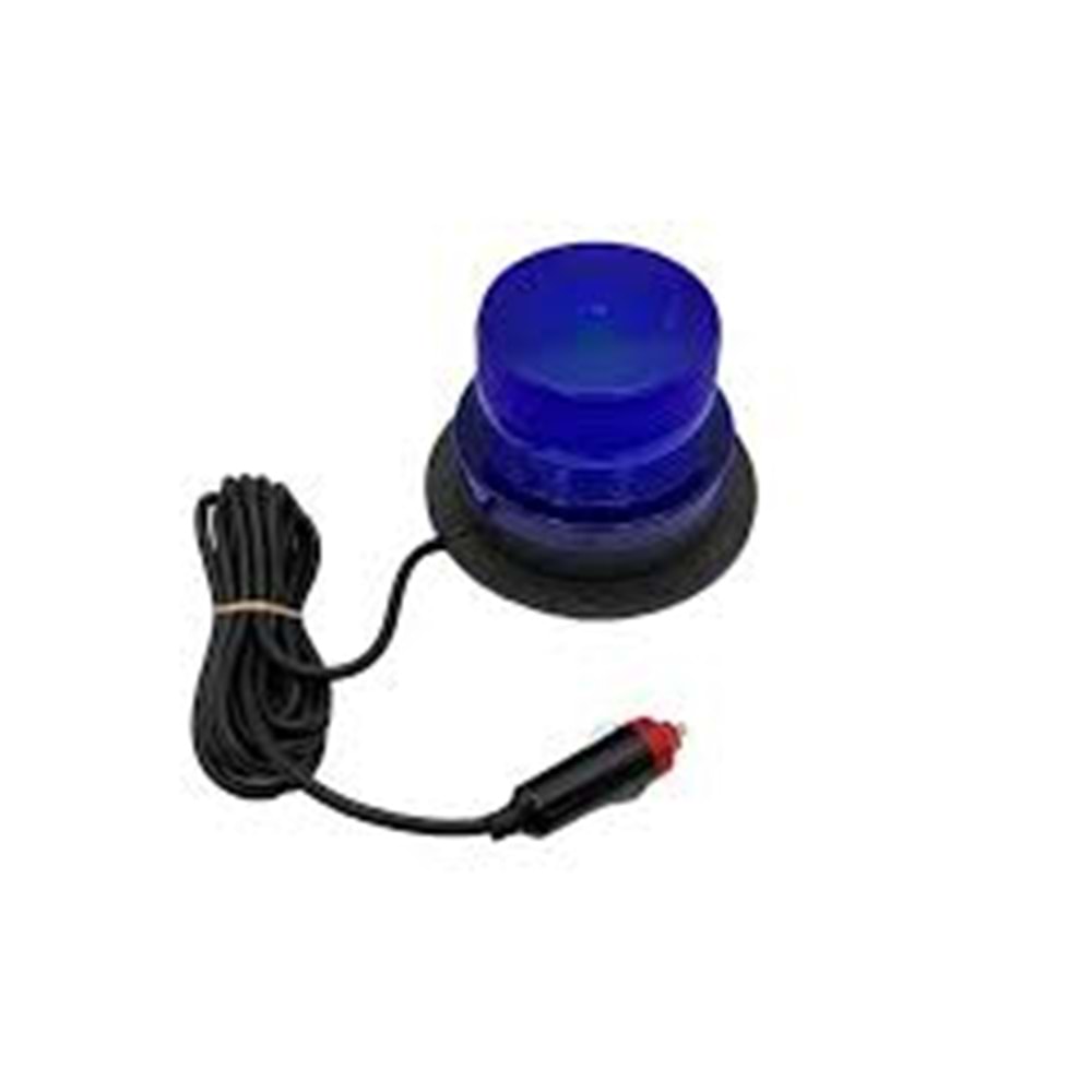 12V-24V ÇAKAR LAMBA MIKNATISLI MAVİ