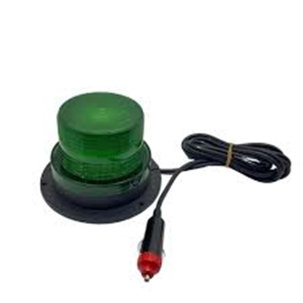 12V-24V ÇAKAR LAMBA MIKNATISLI YEŞİL