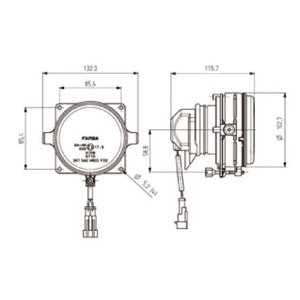 FAR SPOT CADFACE 24V BONE K.LU ÇİZGİLİ CAMLI