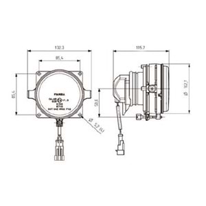 FAR SİS CADFACE 12V BONE K.LU ÇİZGİSİZ CAMLI