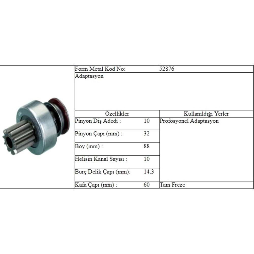 M.DİŞLİ 10 DİŞ BMC PROFESYONEL ADAPTASYON