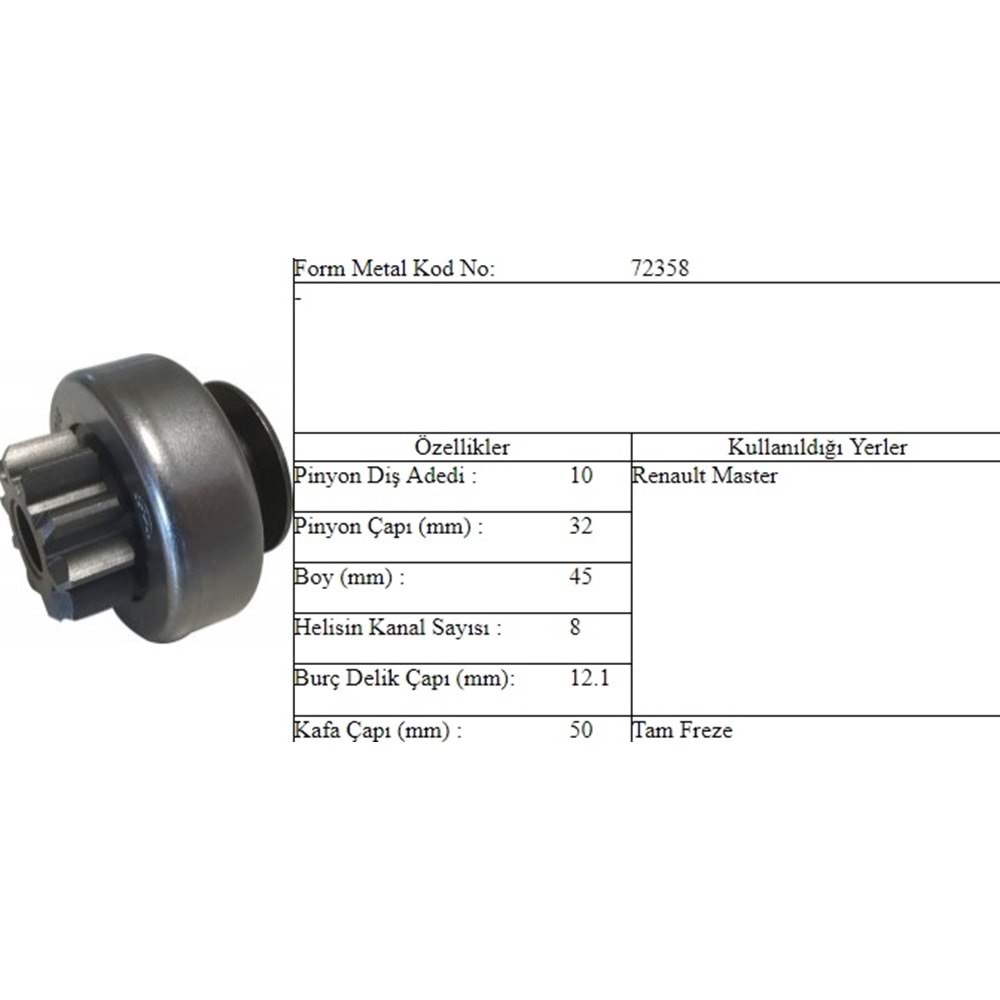 M.DİŞLİ 10 DİŞ RENAULT MASTER