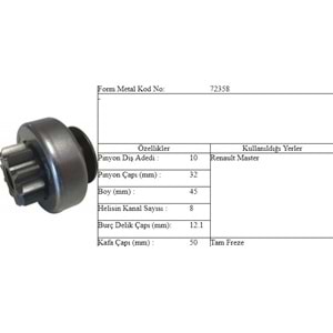 M.DİŞLİ 10 DİŞ RENAULT MASTER