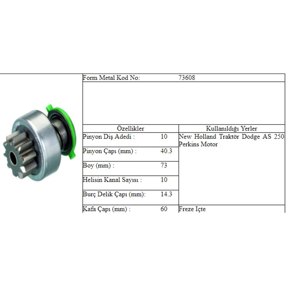 M.DİŞLİ 10 DİŞ NEW HOLLAND