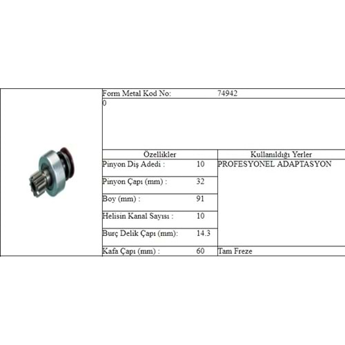 M.DİŞLİ 10 DİŞ BMC PROFESYONEL ADAPTASYON