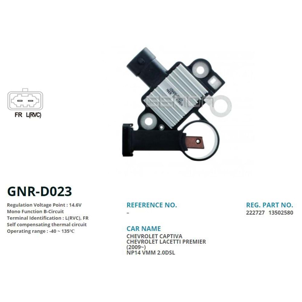 KONJ. 12V CHEVROLET / OPEL (L(RVC), FR)