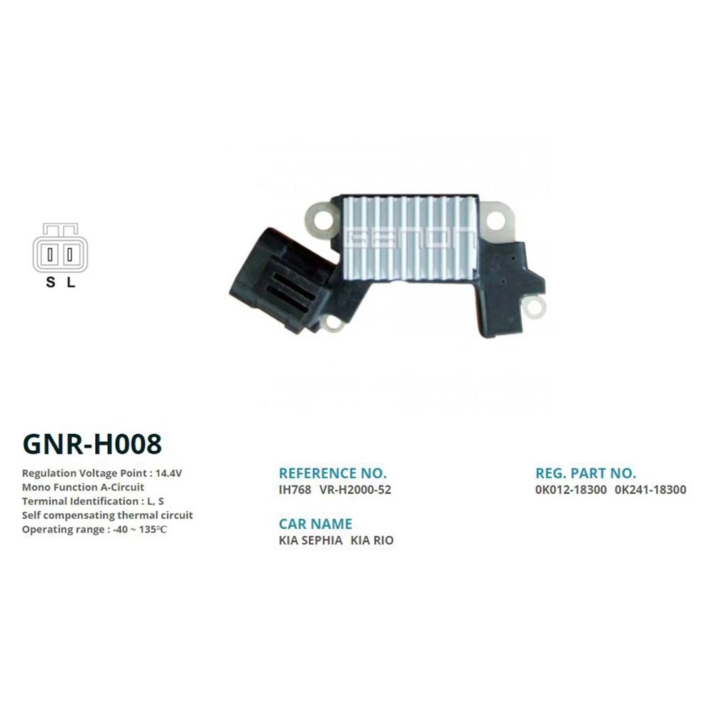 KONJ. 12V KIA SEPHIA 1.8 - SPORTAGE 2.0 / SUBARU (