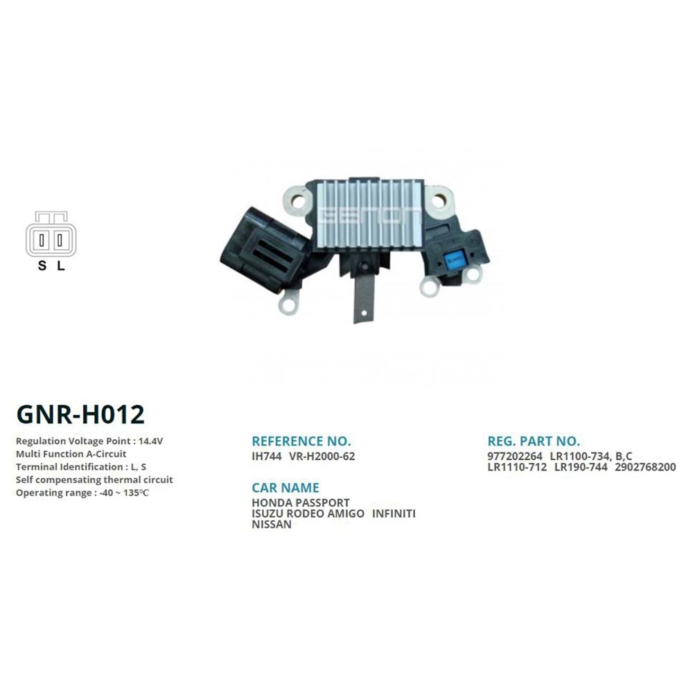 KONJ. 12V NISSAN NAVARA - PATROL (L, S)