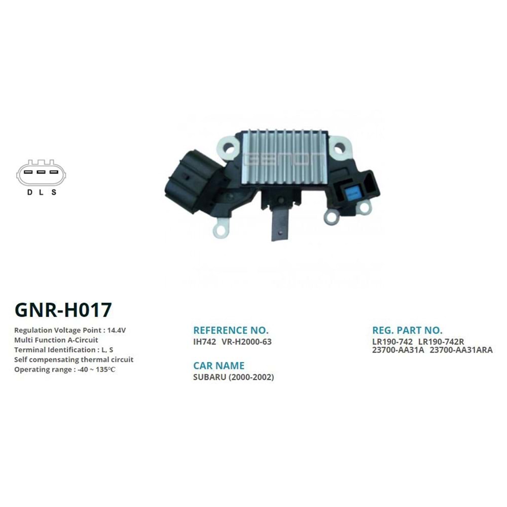 KONJ. 12V SUBARU IMPREZA - LEGACY - OUTBACK - FORE