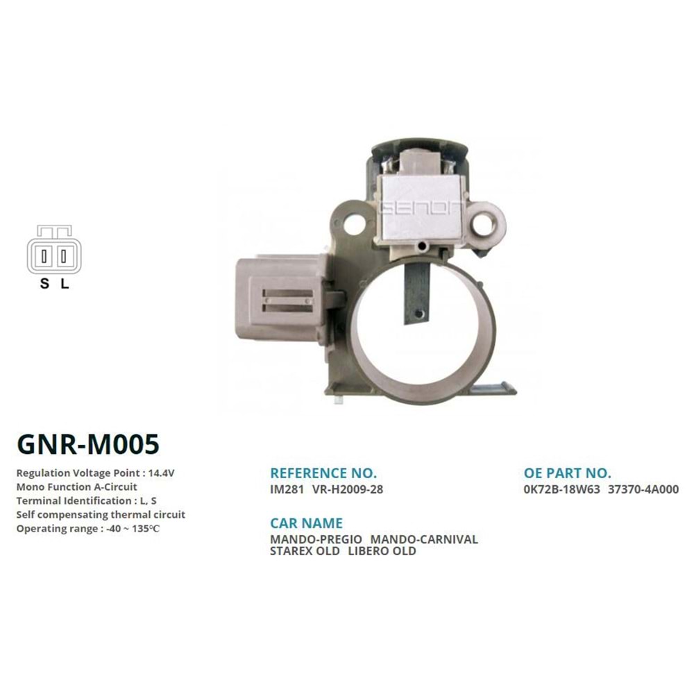 KONJ. 12V MITSUBISHI L300 PANELVAN 65 AMP ALT. (L,