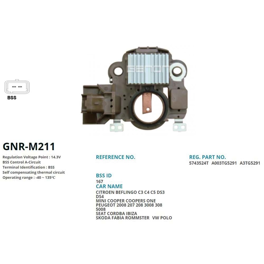 KONJ. 12V CITROEN BERLINGO-C3-C4-C5-DS3-DS4 / MINI