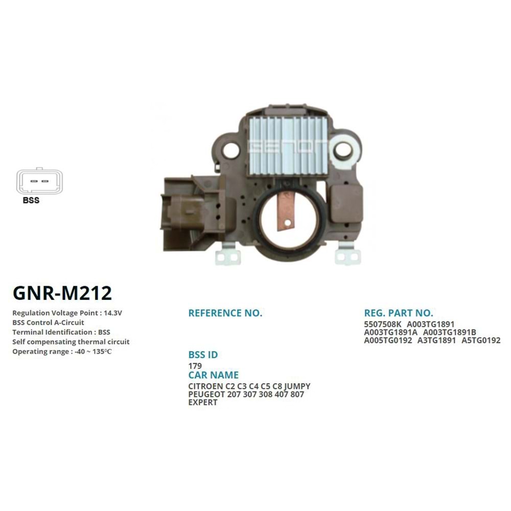 KONJ. 12V CITROEN C2-C3-C4-C5-C8 - JUMPY / PEUGEOT