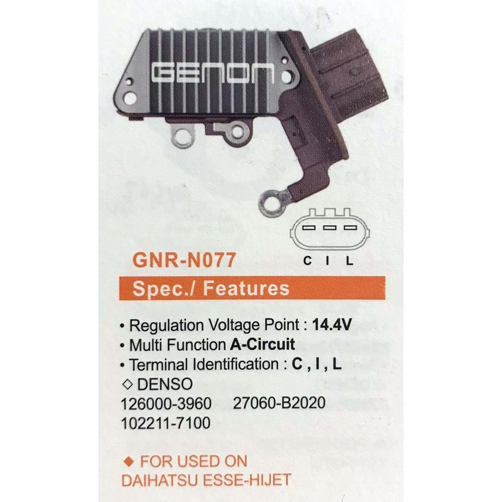 KONJ. 12V TOYOTA (C, I, L)