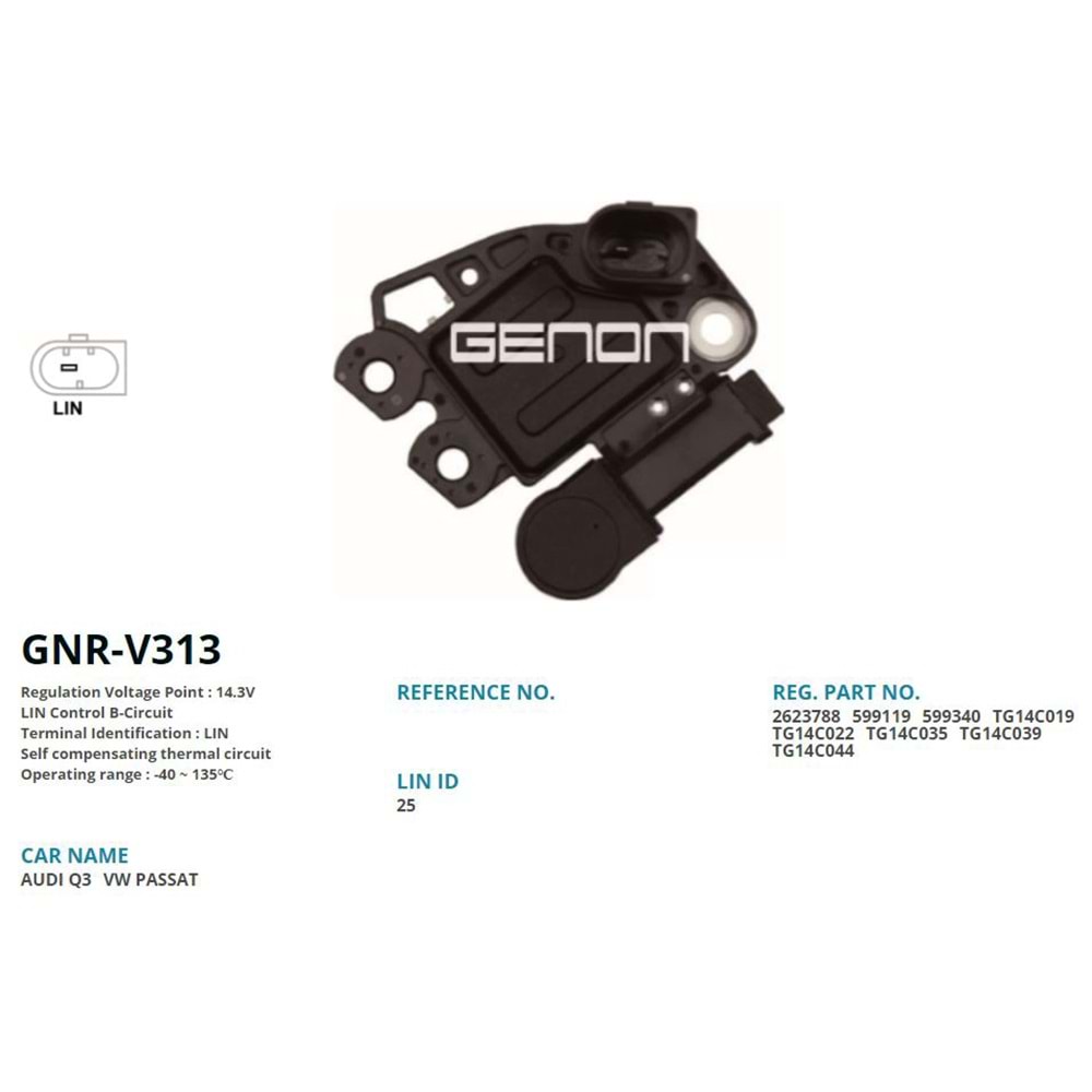 KONJ. 12V AUDI A4 - A5 - Q3 - Q5 / SEAT LEON / SKO