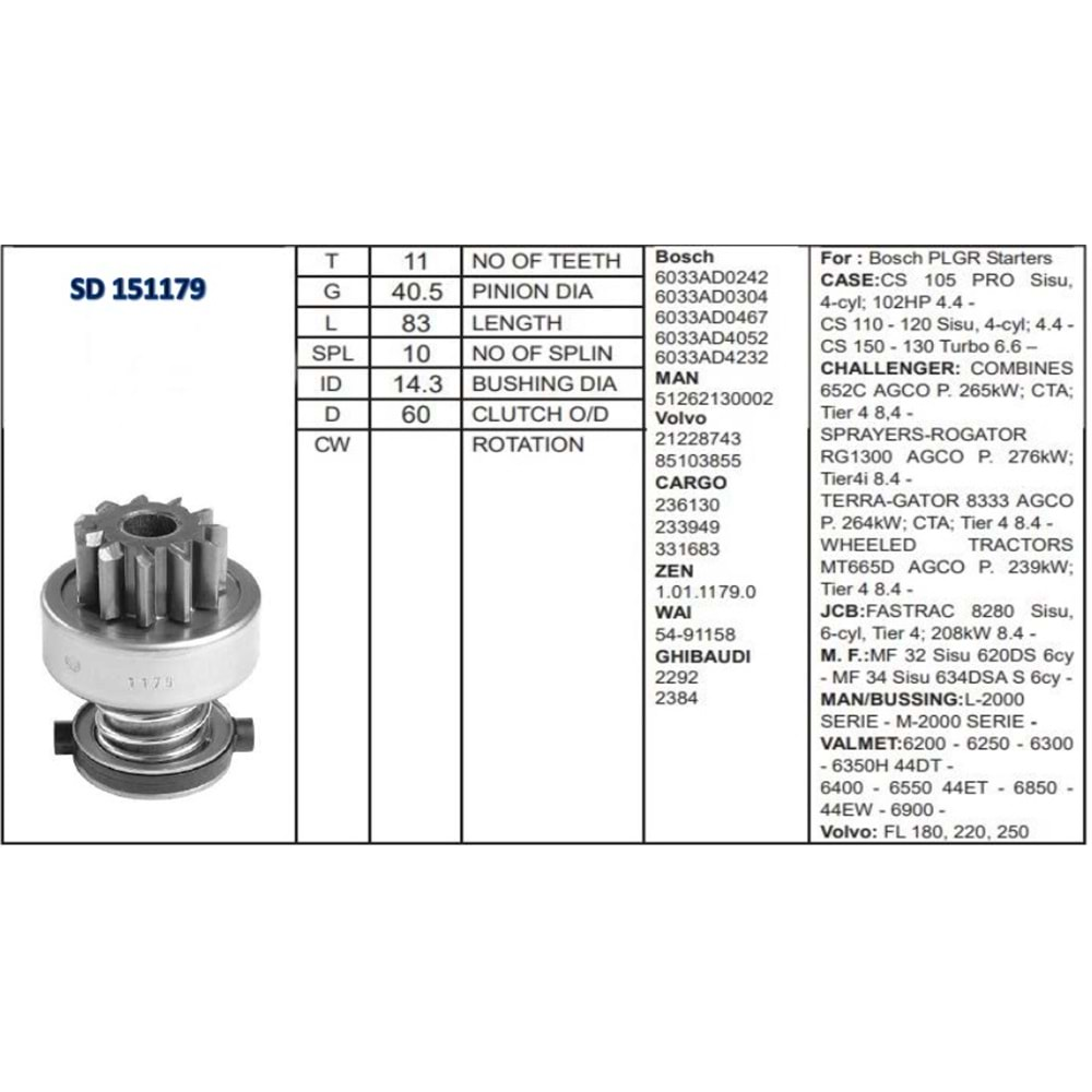 M.DİŞLİSİ 11 DİŞ VOLVO / MAN Y.M.DİŞLİ