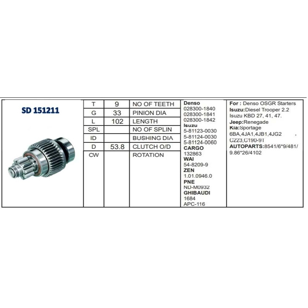 M.DİŞLİSİ 9 DİŞ ISUZU NKR KAMYON