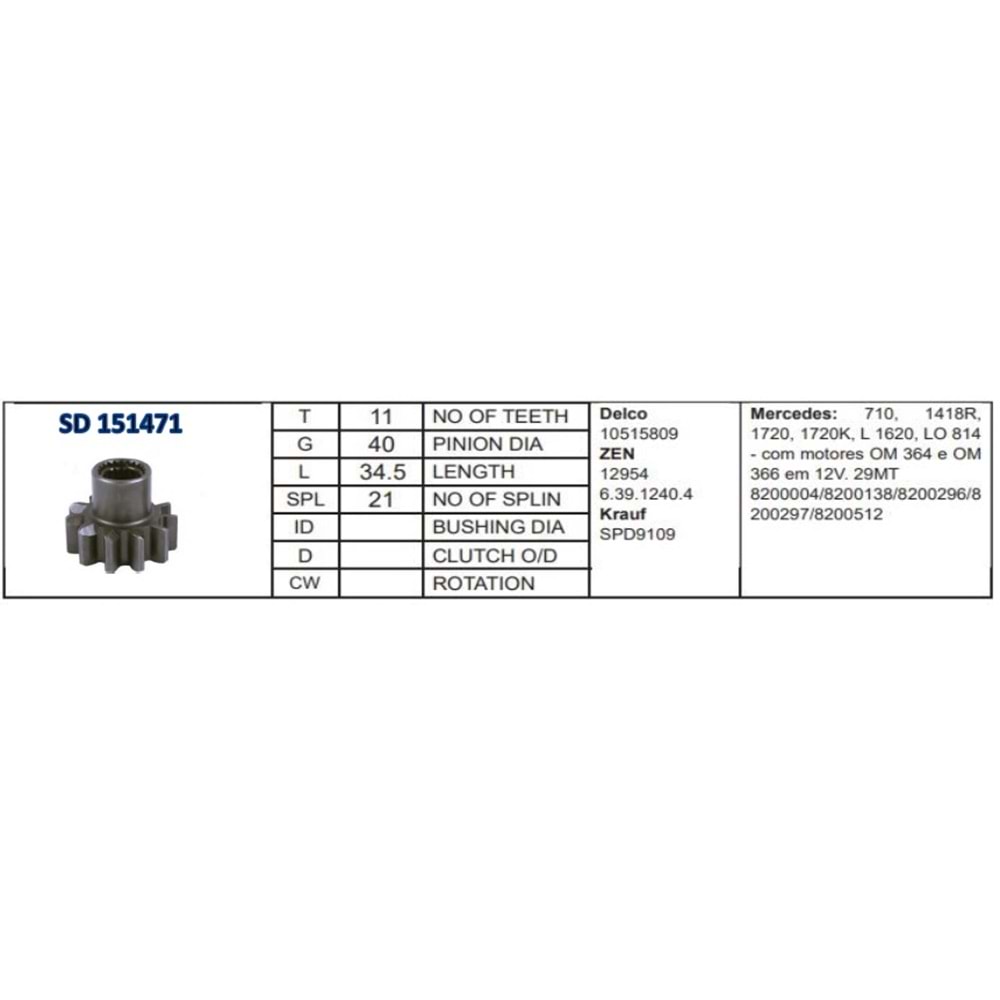 M.DİŞLİ KAFASI 9 DİŞ M.BENZ ATEGO / AXOR