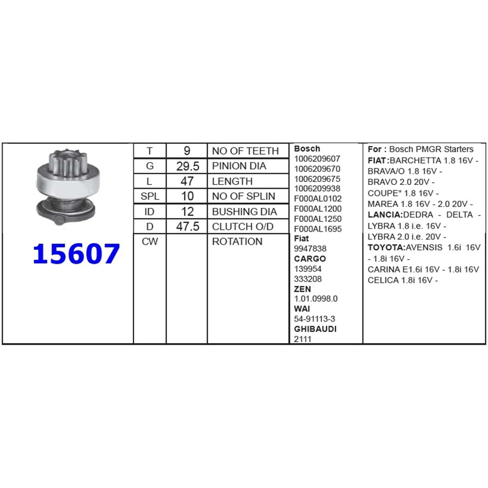 M.DİŞLİSİ 9 DİŞ OPEL FRONTERA 2.5 TD