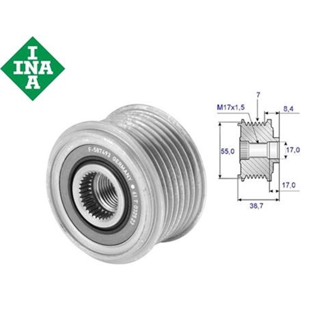 ALTERNATÖR KASNAĞI RULMANLI 7-KANAL NISSAN MICRA/N