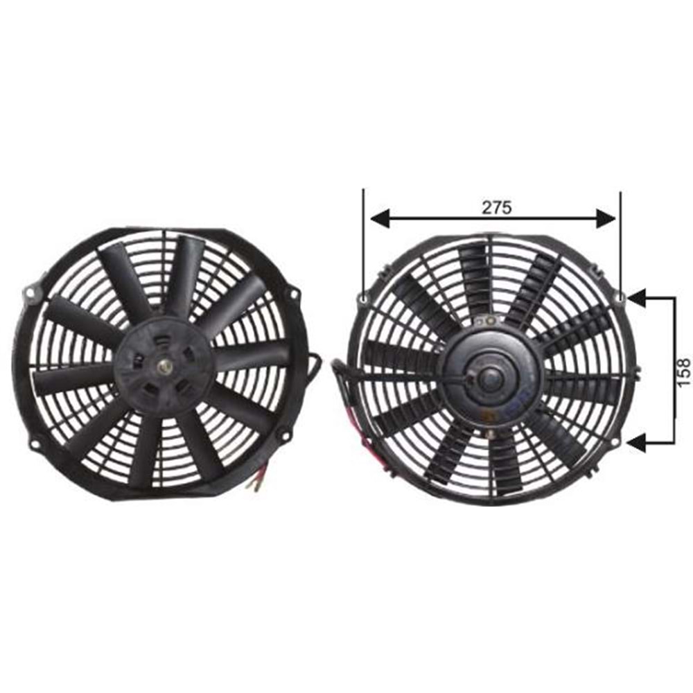 FAN MOTORU F1210 UNIVERSAL 11`PERVANELİ 24V