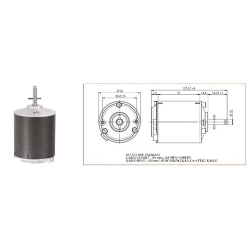 KISA TIP KLIMA FAN MOT.U 24V 66113906