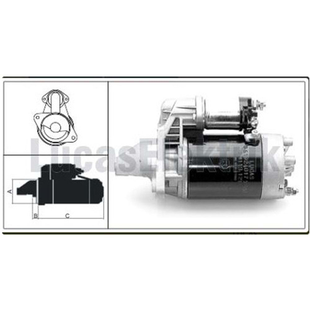 M113 BMC TM30 (27431 yerine) 12V-2.1kW-10DİŞ