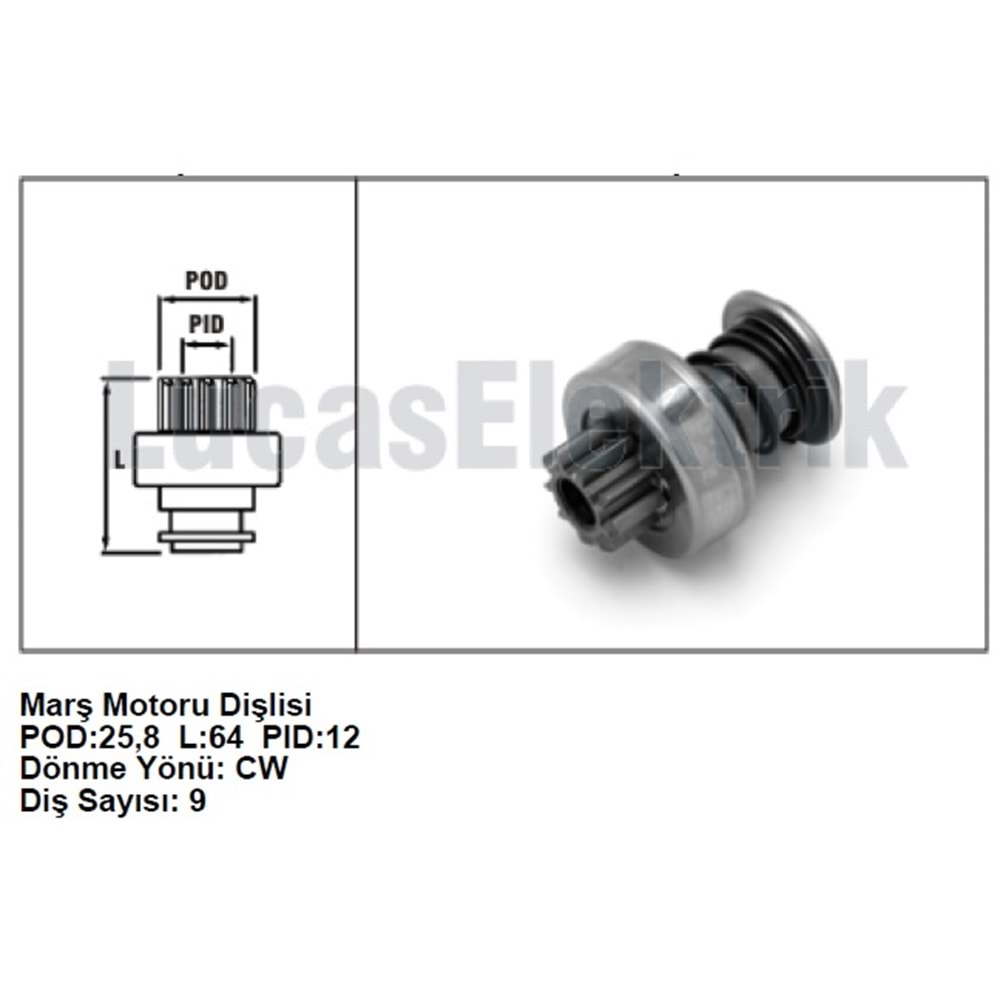 MARŞ DİŞLİSİ 9 DİŞ zen 108