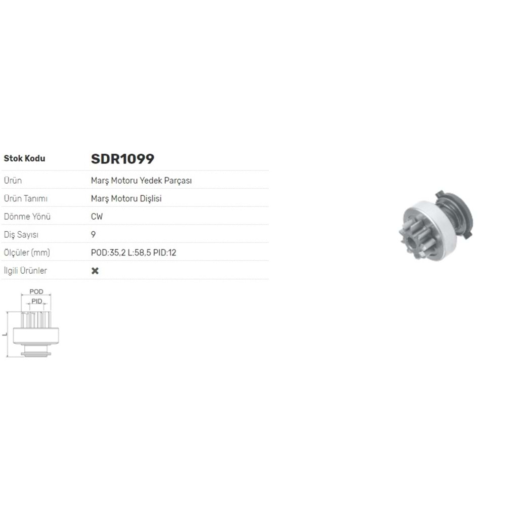 DİŞLİ-9DİŞ NISSAN DATSUN VAN-EBRO