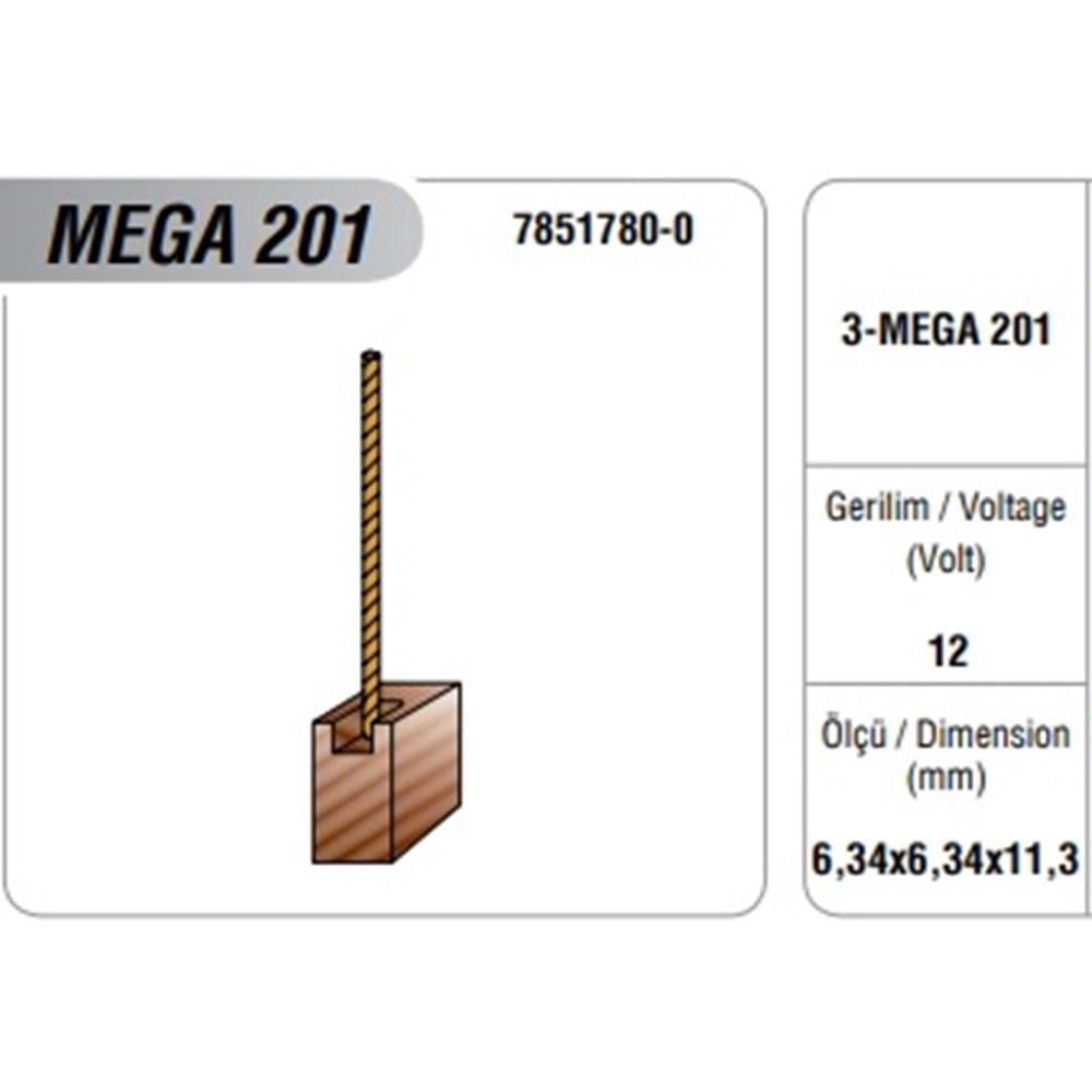 12V ARKA SILECEK KÖMÜRÜ