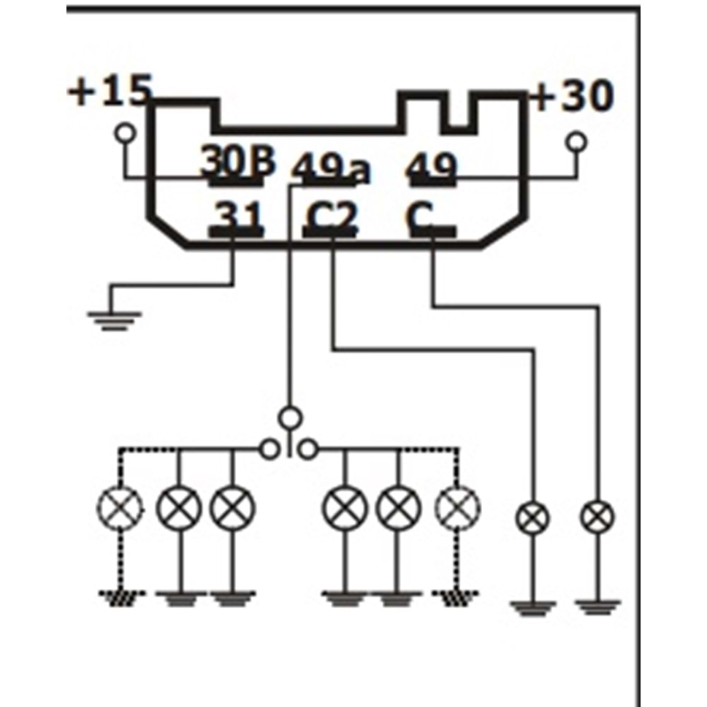 FLAŞER 24V 6 UÇLU MFL 36