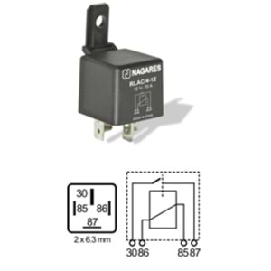 RÖLE 12V 70 AMP.4 UÇLU MR 26