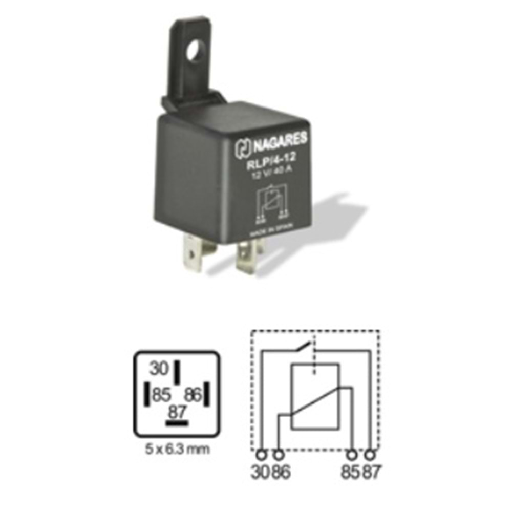 RÖLE 12V 40 AMP.4 UÇLU MR 54