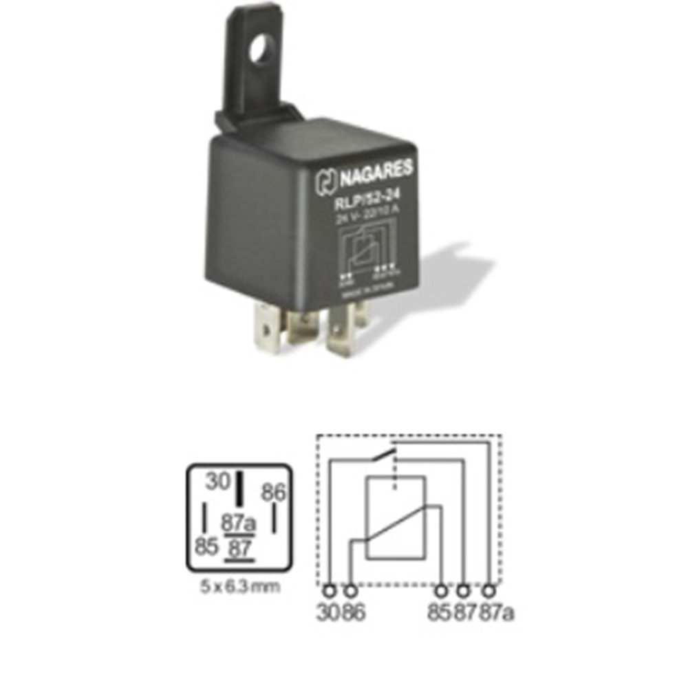 RÖLE 24V 22/10 AMP.5 UÇLU ÇP MR 66