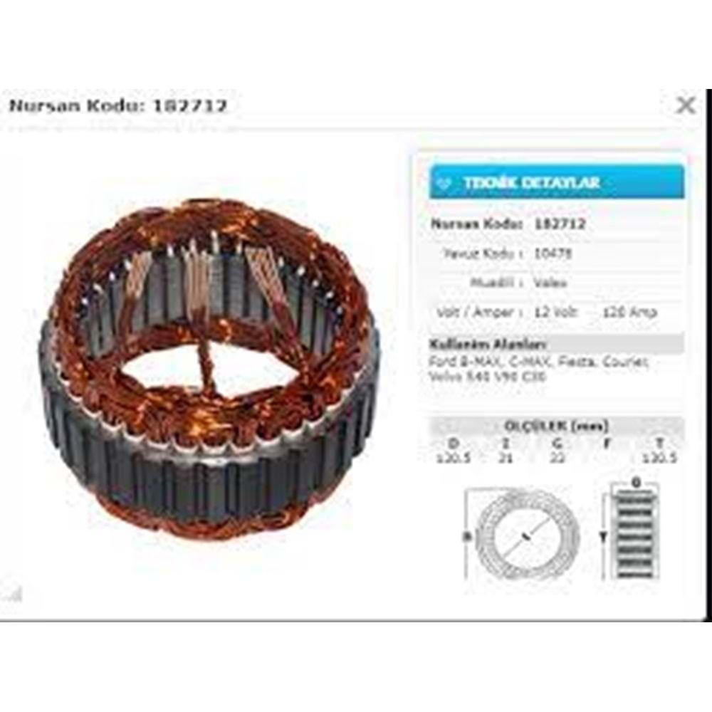 12V 95A DACIA LOGAN SANDERO DOKKER 3 ÇIKIŞ 10479