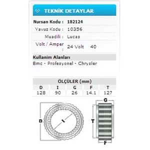 24V 40A BMC-PROFESYONEL-CHRYSLER 153224 10356