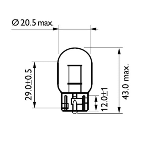 T20 12V 21W AMBER