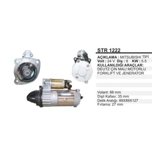 MARŞ MOT. 24V 9D MITS. DEUTZ JENERATÖR+ FRKLIFT