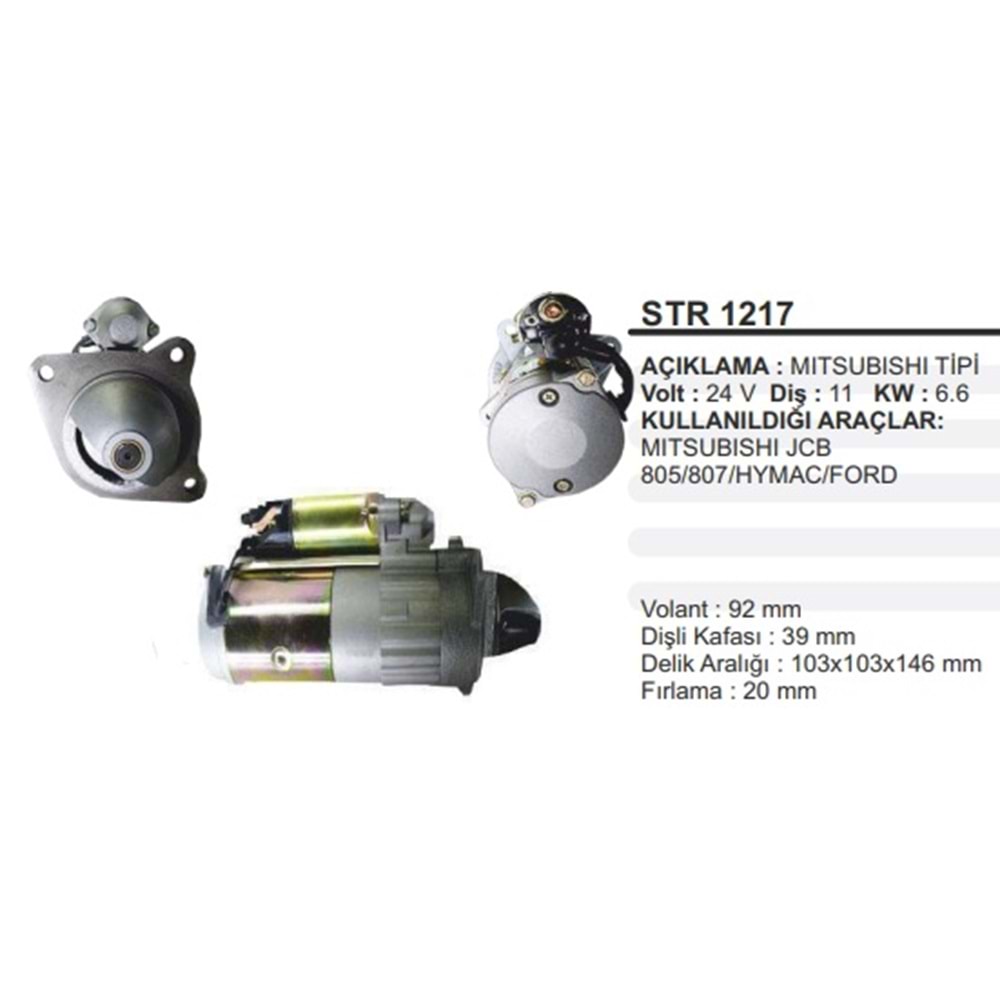 MARŞ MOTORU 24V 11DİŞ MITS.JCB