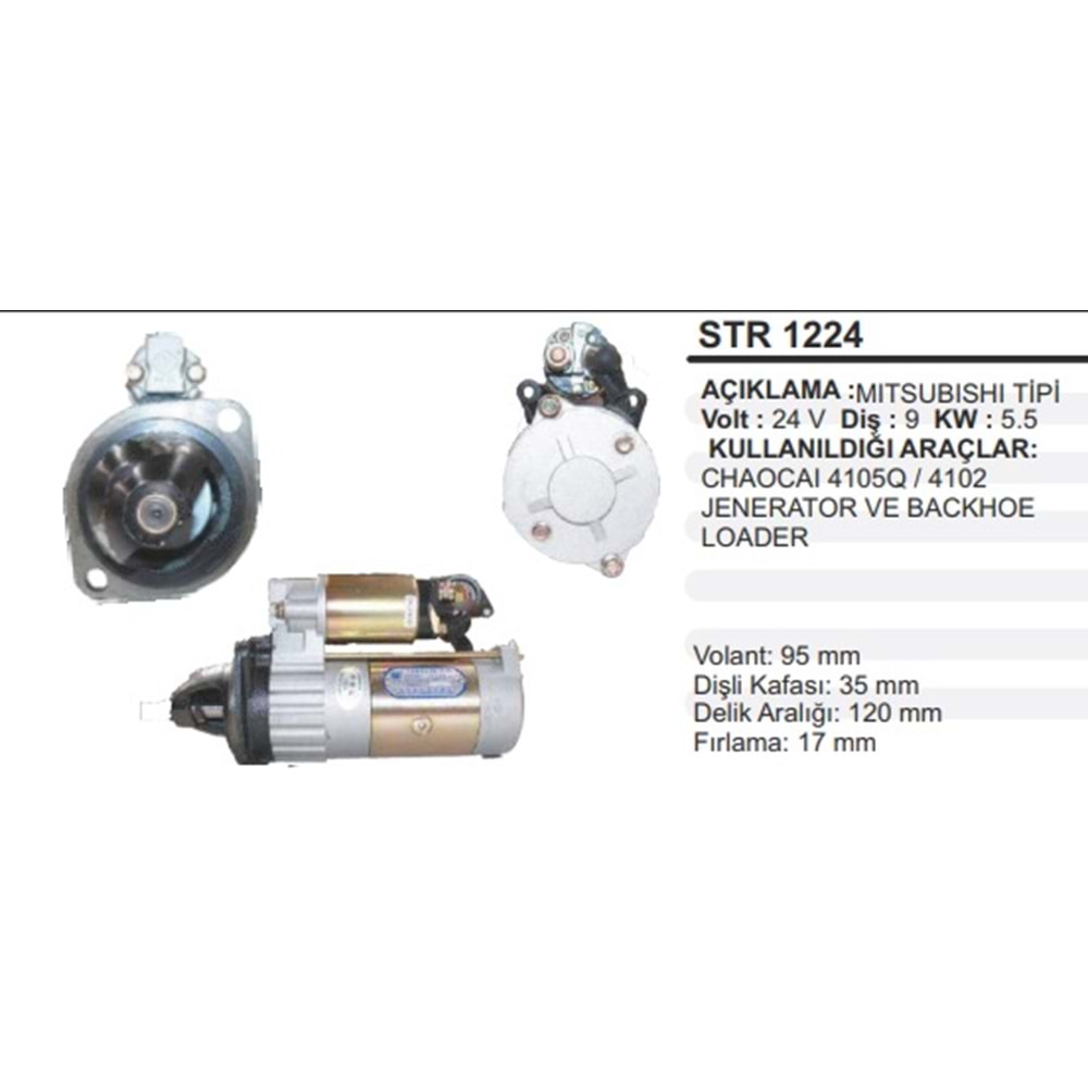 MARŞ MOTORU MITS. 24V.9D.CHAOCAI 4105Q/4102